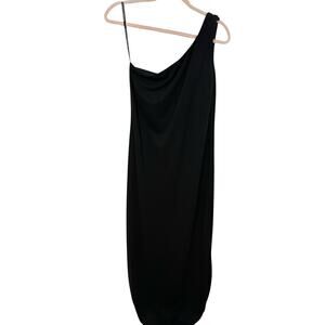 Vintage Y2K Ariana by Rachel Kaye Sexy Formal Black One Shoulder Event Dress 10